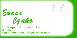 emese czako business card